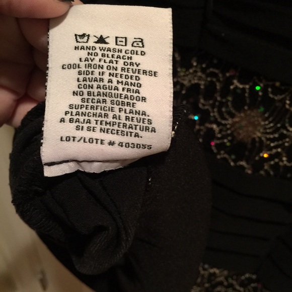 Black Dress Sparkle and stretchy Size 10 - Picture 5 of 8